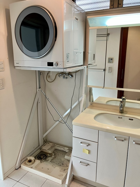 東玉川戸建の洗面所