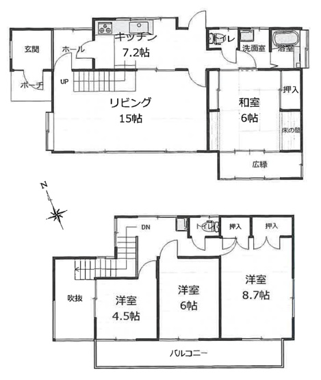 【間取り】 | 加須市鴻茎　中古戸建　