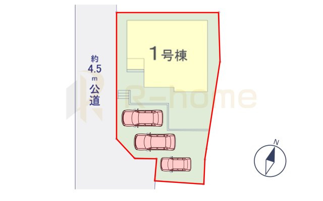 守谷市百合ヶ丘11期　新築戸建て　1号棟の区画図|大きなお買い物だからこそ、メリット・デメリットを伝えさせて頂きます。
R-homeにお任せください♪