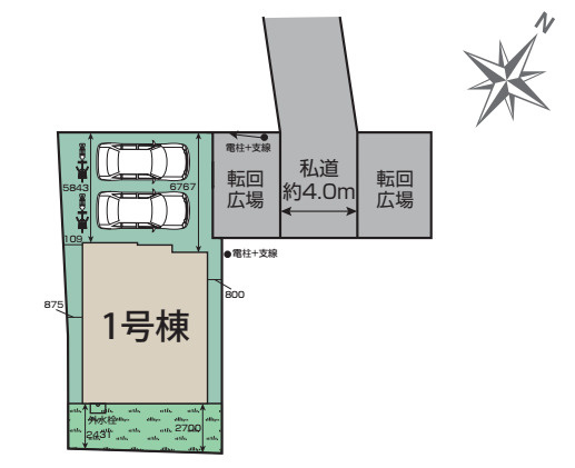 上尾市原市　15期　新築一戸建て　ブルーミングガーデン　01の区画図|1号棟