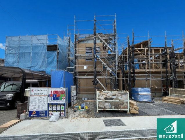 草津市木川町　第4期　新築一戸建ての外観|現在の進捗状況です！順調に作業進行中、完成が待ち遠しいです！詳細の間取り等、お気軽にお問い合わせください！