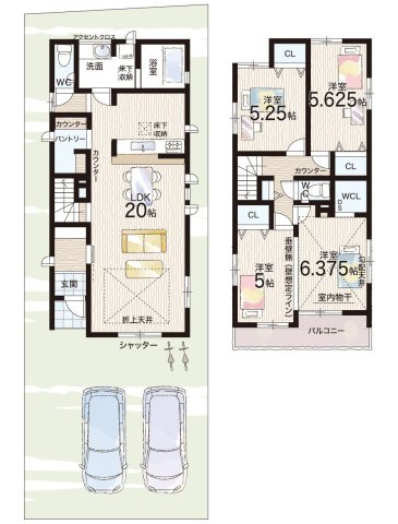 ★草津市木川町　第4期　新築一戸建ての間取り|3号地