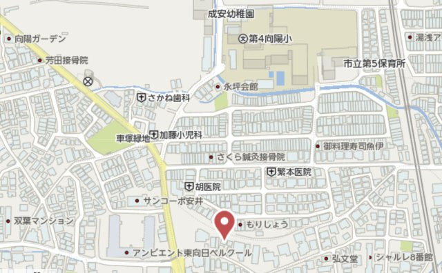 向日市寺戸町新田　中古戸建の地図