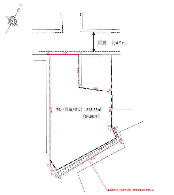 文京区西片２丁目の売地の土地図