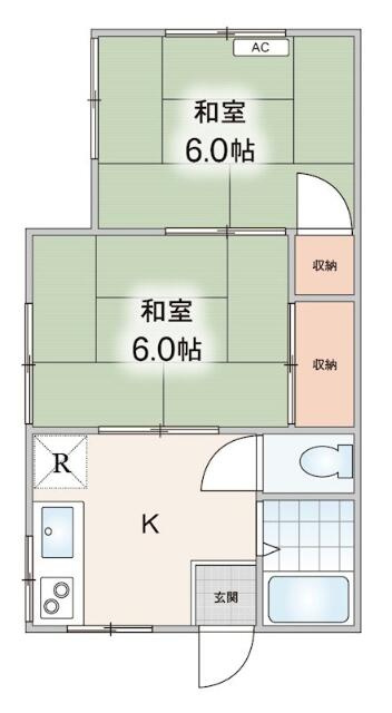 広さのそろった和室２室