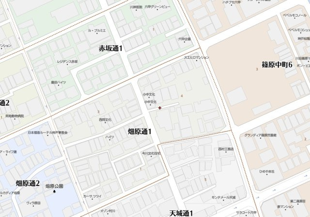 神戸市灘区畑原通1丁目　中古戸建の地図