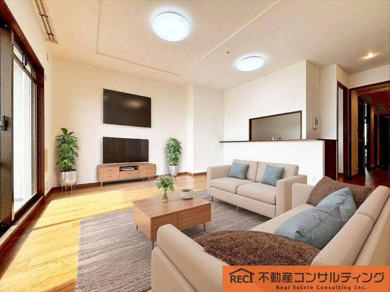 モンセーヌ住吉川公園1番館の居間・リビング|阪神魚崎駅から徒歩5分！