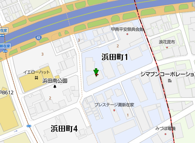 プレステージ灘新在家Ⅲの地図