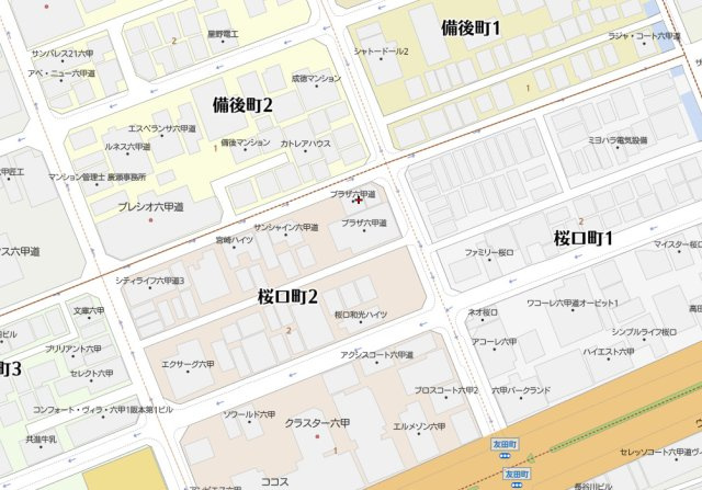 プラザ六甲道の地図