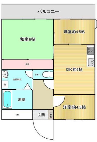 モンラヴィ青木2番館の間取り