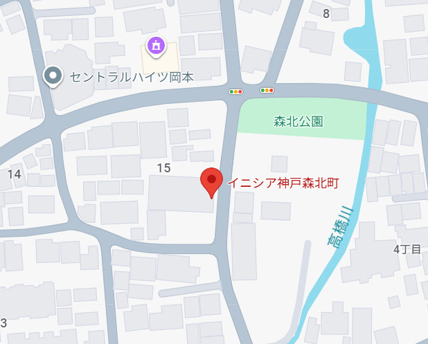 イニシア神戸森北町の地図