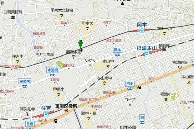 神戸市東灘区岡本4丁目　中古戸建の地図