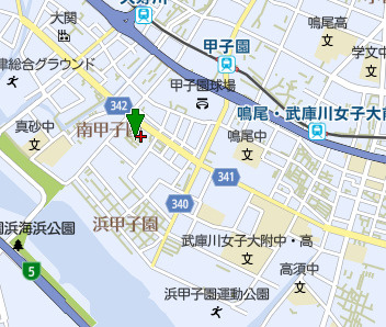 西宮市南甲子園2丁目　新築戸建の地図