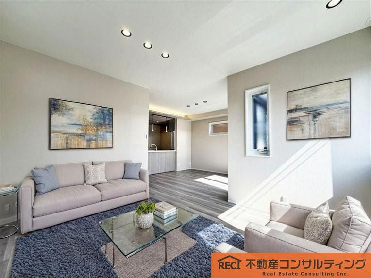 西宮市南甲子園2丁目　新築戸建の居間・リビング