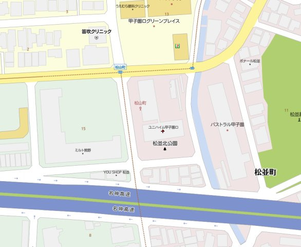 ユニハイム甲子園口の地図