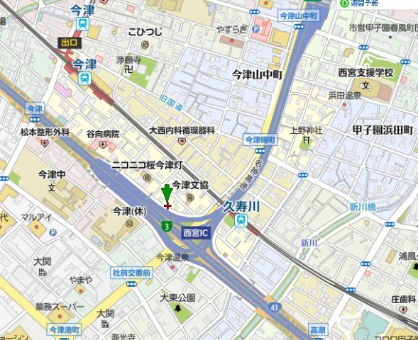 西宮市今津水波町　新築戸建の地図|阪神久寿川駅徒歩3分！