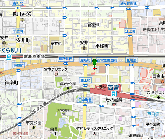 オリーブハイツ西宮の地図