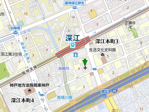 ワコーレリベルタ深江本町の地図