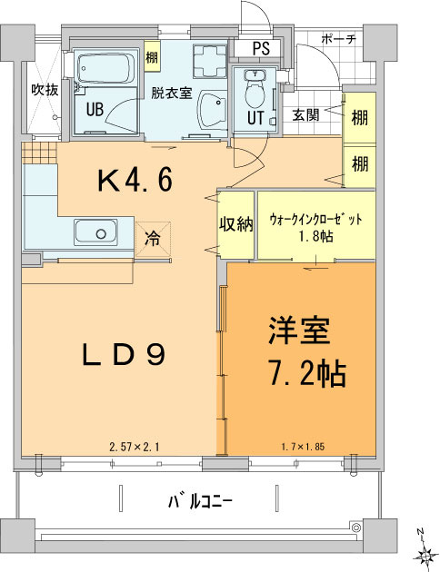アーバンビュー内間の間取り