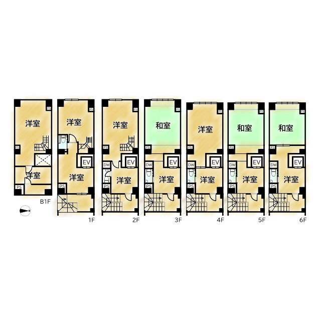 東山区橋本町 事業用ビルの間取り