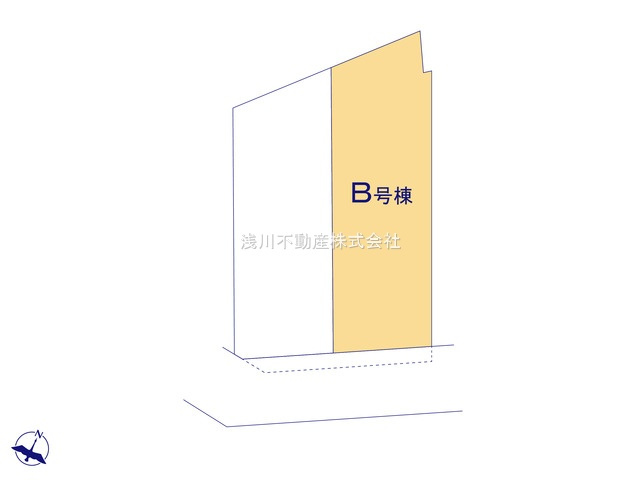 八王子市　緑町　新築一戸建ての区画図|～南東道路に面している新築一戸建て～
