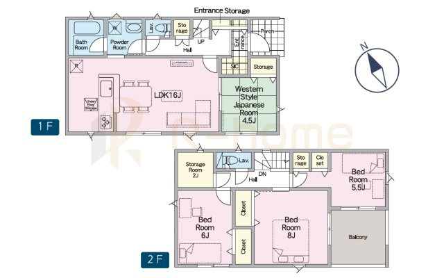小美玉市納場第4　新築戸建て　1号棟の間取り|4LDK＋SIC＋ストレージルーム、土地面積196.24m2、建物面積97.20m2