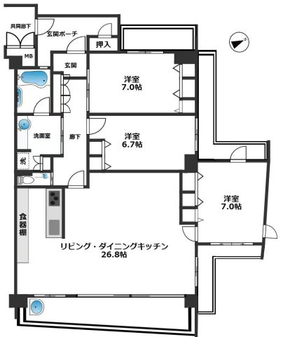 アルファグランデ市川本八幡の間取り