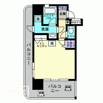 アルファコンフォート福岡西新の間取り