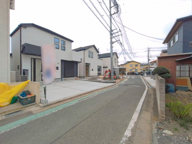 富士見市上沢２丁目の新築一戸建の前面道路含む現地写真|南西側4.0ｍ公道