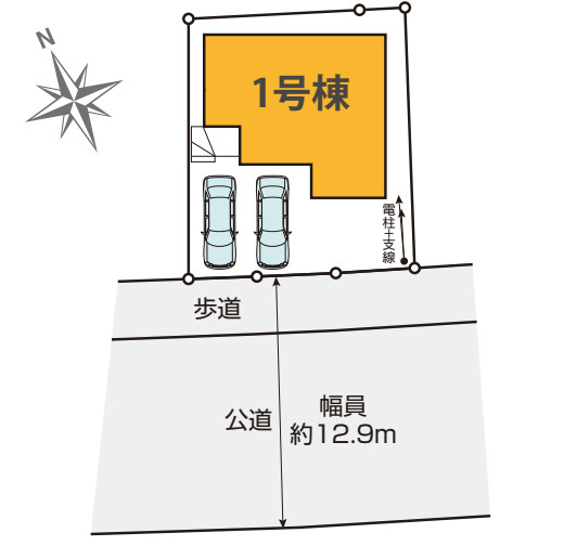 さいたま市西区プラザ　14期　新築一戸建て　グレース　01の区画図|1号棟