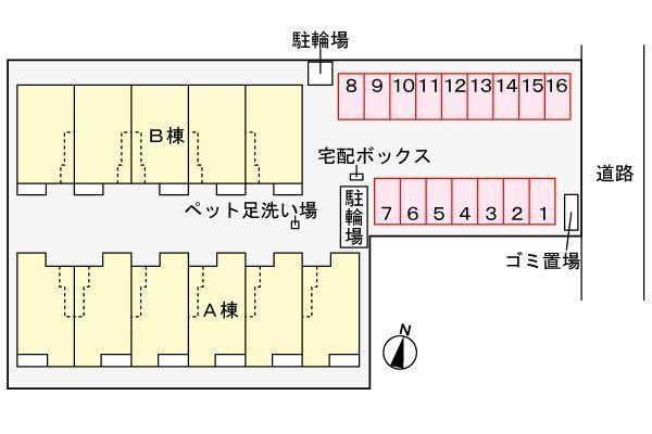 仮）古ケ崎２丁目アパートＢの区画図