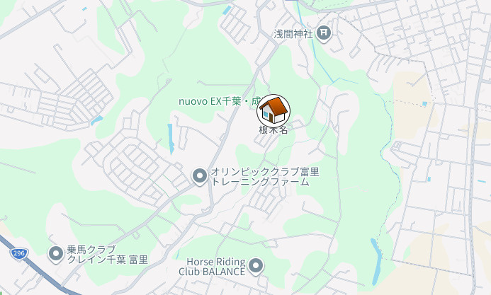 富里市根木名戸建の地図
