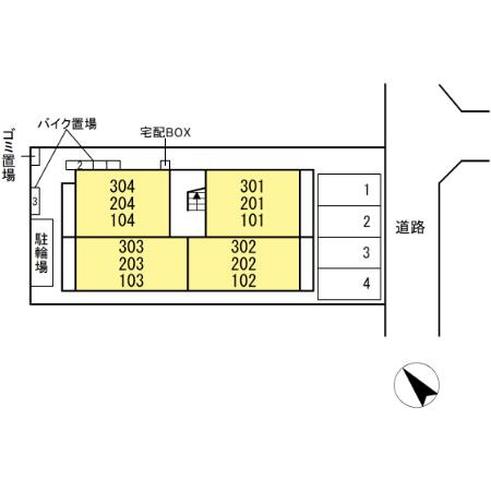 Ｄ－ＲＯＯＭ庚午中の区画図
