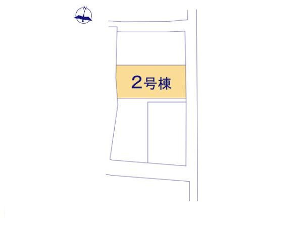 半田市向山町3丁目　2号棟の区画図