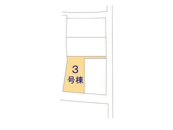 半田市向山町3丁目　3号棟の区画図