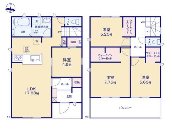 半田市向山町3丁目　3号棟の間取り