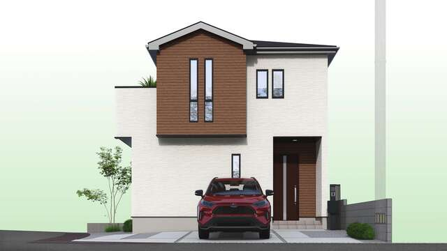 【南東角地で日当たり◎】高知市神田　新築一戸建ての完成予想図|日当たり＆風通し良好◎毎日の暮らしがスムーズになる動線設計の住まい。