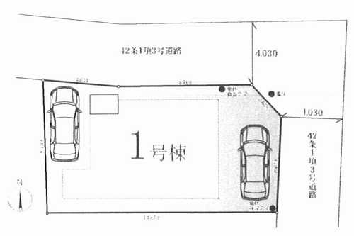 秦野市鶴巻南5期　新築戸建全1棟　1号棟の区画図