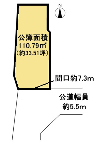 十津四丁目　土地の土地図|約３３坪。津波災害警戒区域外のエリアになっています。お好きなハウスメーカーで建築可能です。