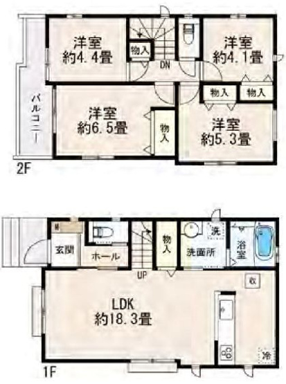 【間取り】 | 小平市津田町1丁目　新築戸建　C号棟　全3棟