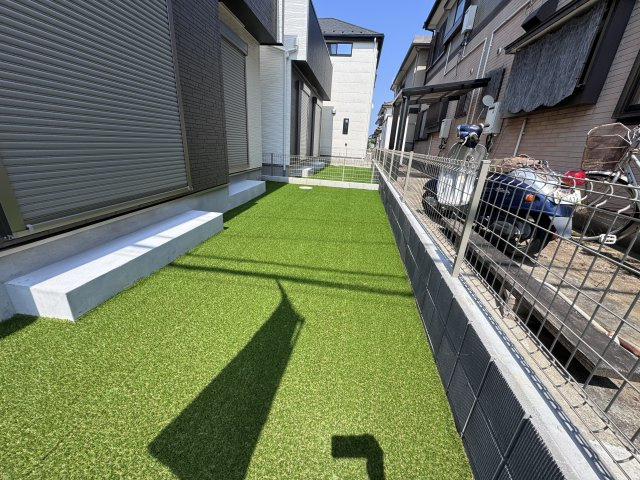 柏市藤心２丁目新築戸建の庭|南側庭スペース