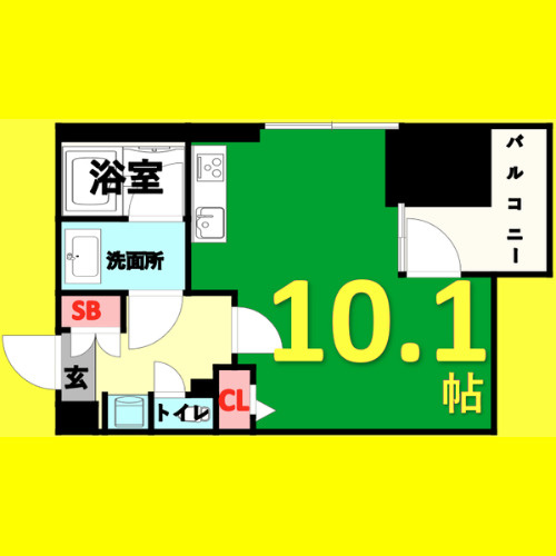 LaSante東別院　名古屋市賃貸　仲介手数料無料の間取り