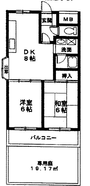 ロイヤルハイツ有野の間取り