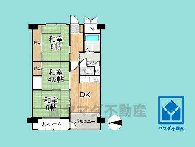 鳴尾小松住宅A棟の間取り|図面と現況が異なる場合は現況を優先いたします。