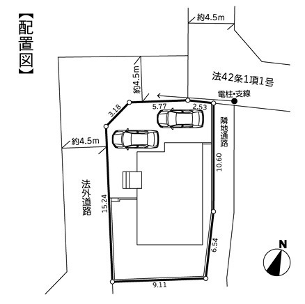 【区画図】 | 綾瀬市上土棚北２丁目　新築戸建て　全１棟【仲介手数料無料】 | 【仲介手数料無料でご紹介可能です】大樹不動産