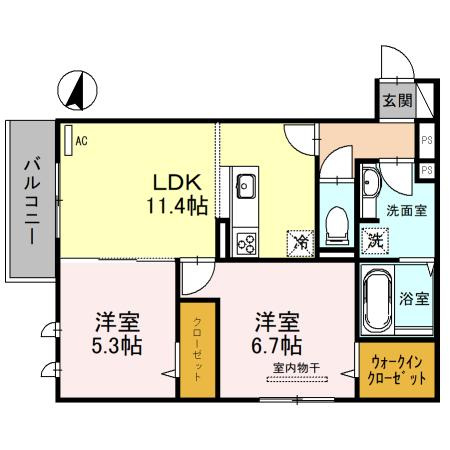 Jソレイユ錦ヶ丘の間取り