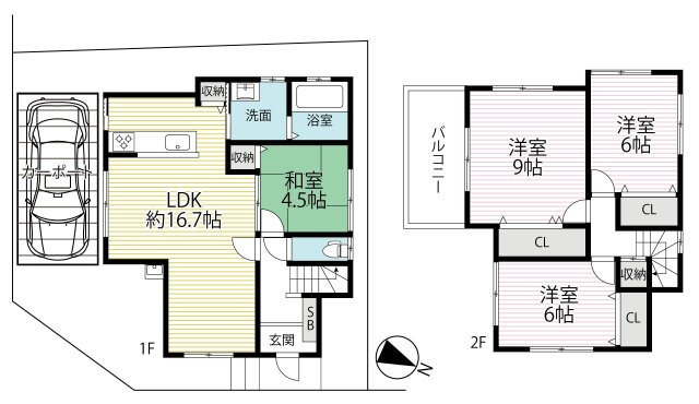 ◆リフォーム済み◆JR「同志社前」駅徒歩６分・近鉄「興戸」駅徒歩８分◆京田辺市興戸南鉾立の間取り