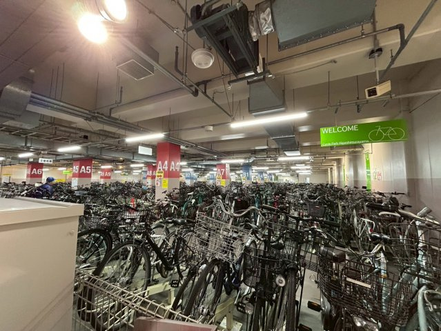 パークハウスワンズタワーの駐輪場|地下にあります駐輪場の写真です♪