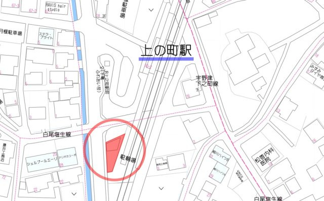 児島上の町2丁目　資材置場用地の地図
