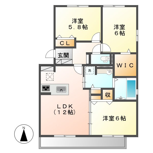シャルムＢの間取り